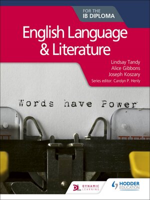 cover image of English Language and Literature for the IB Diploma